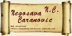 Negosava Caranović vizit kartica
